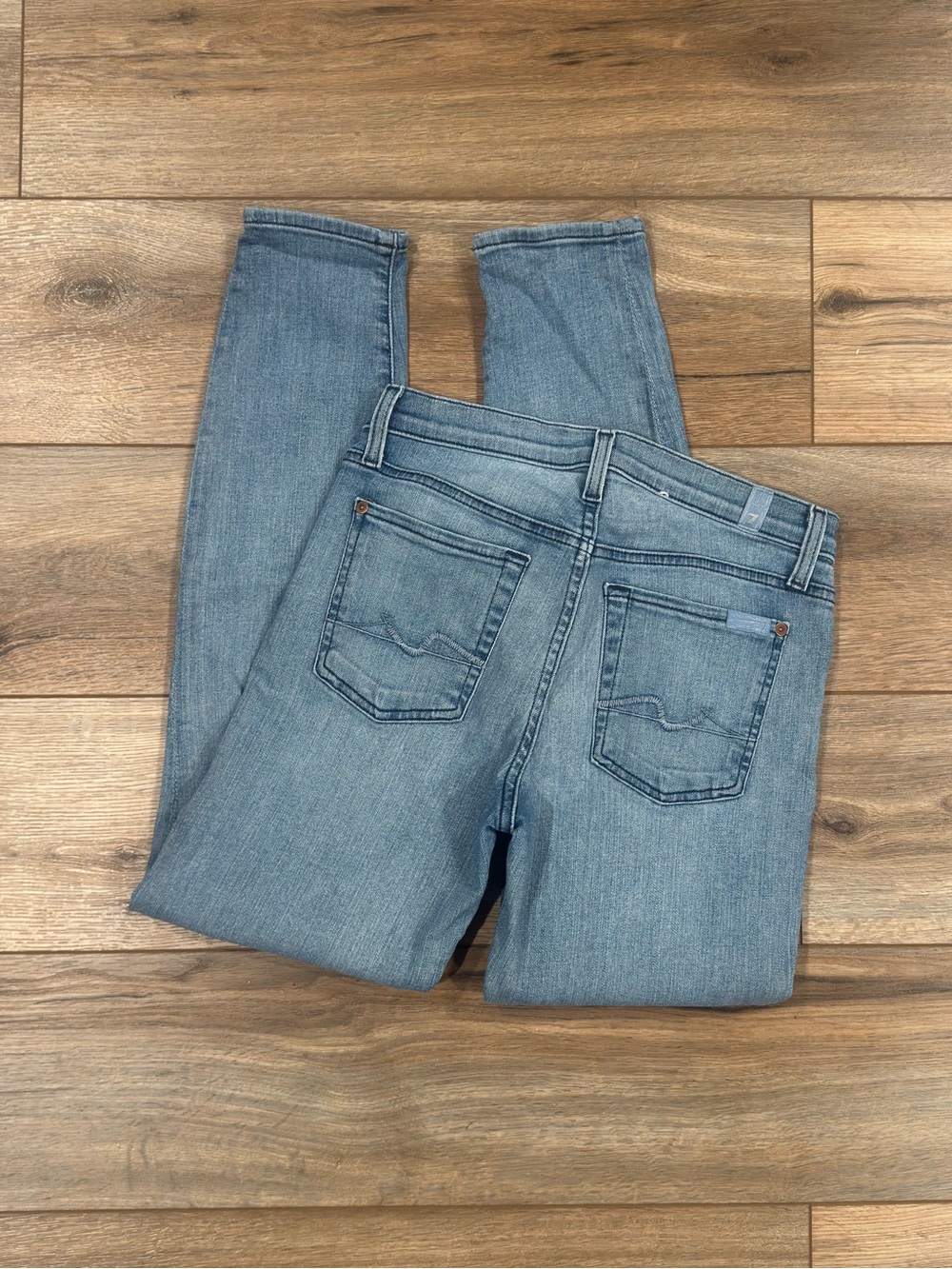 7 FOR ALL MANKIND Vintage 2000s Y2k Mid-rise Skinny Jeans | Size 28